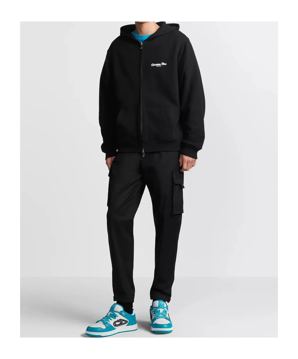 Couture Zipped Hooded Sweatshirt, Relaxed Fit