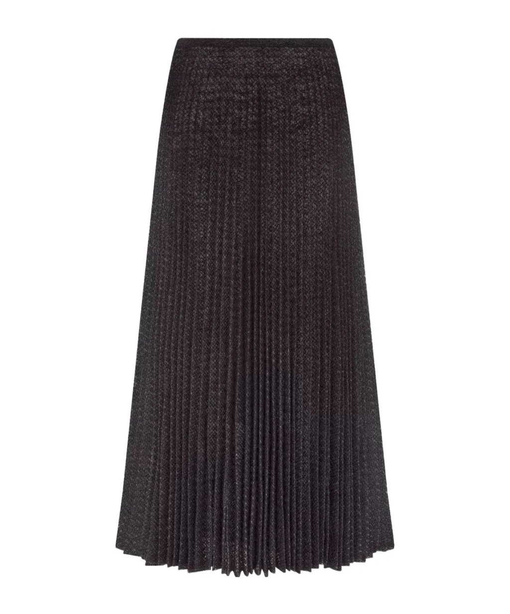 Pleated Mid-Length Skirt
