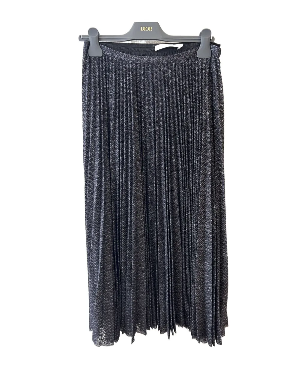 Pleated Mid-Length Skirt