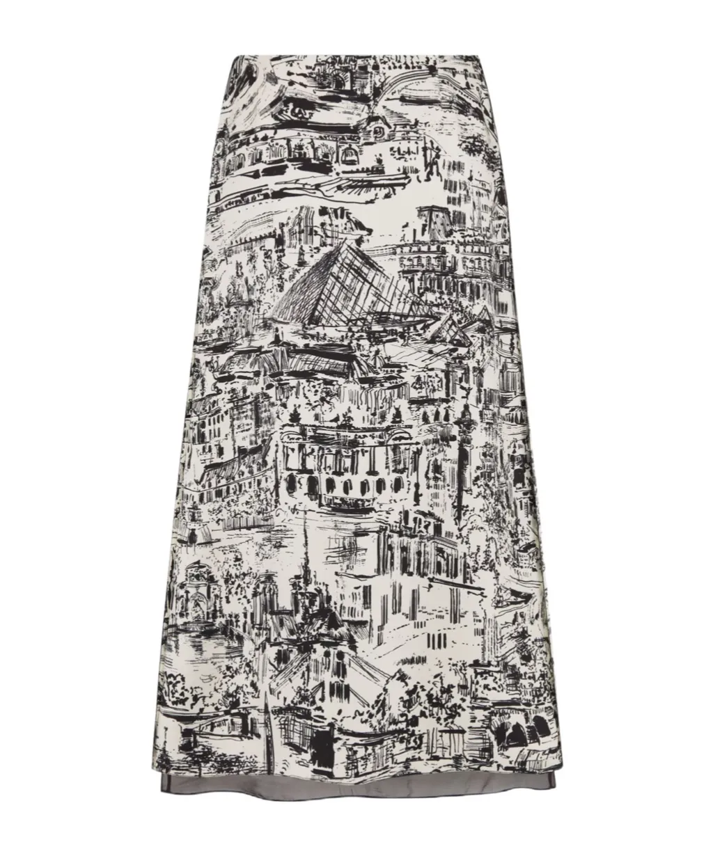 Flared Mid-Length Skirt