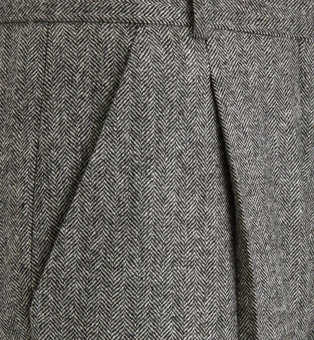 Pleat Detailed Straight Leg Pants