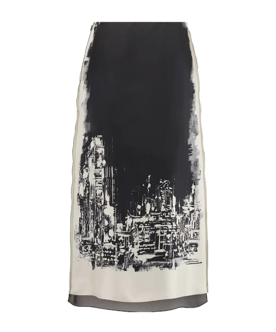 Flared Mid-Length Skirt