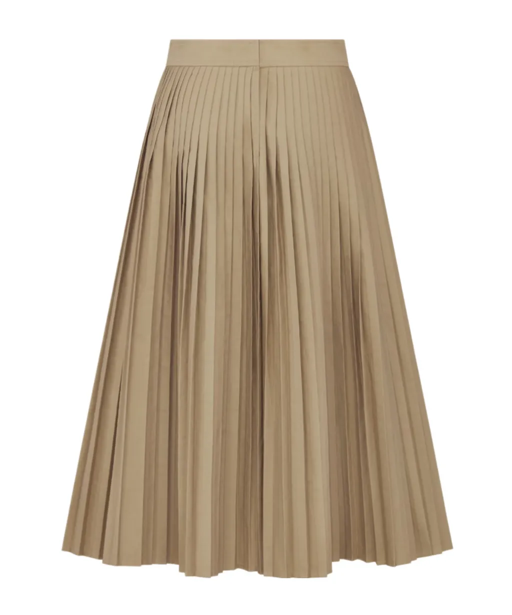 Pleated Mid-Length Skirt