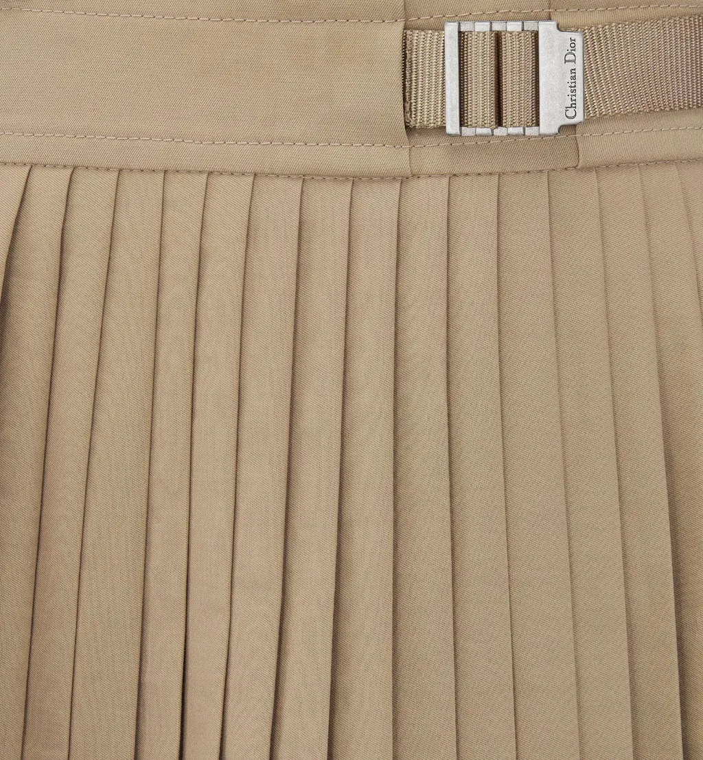 Pleated Mid-Length Skirt