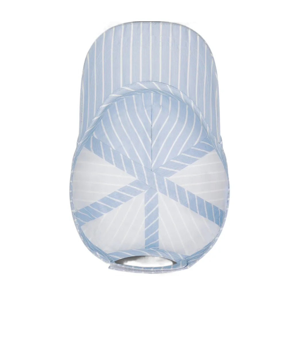 Logo Printed Striped Baseball Cap