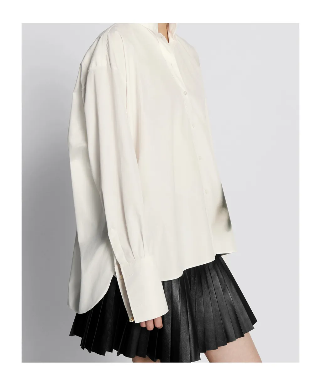 Blouse With Wing Collar