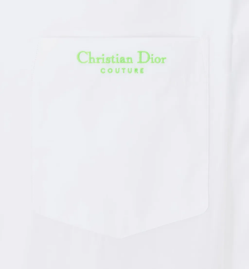 Christian Dior Couture Embroidered Poplin Shirt