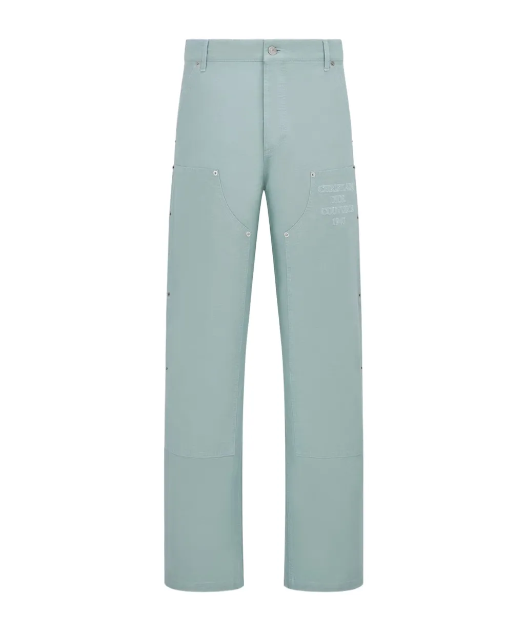 Logo Patch Straight Leg Pants