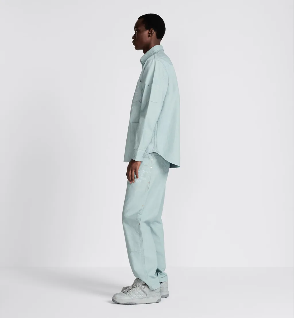 Logo Patch Straight Leg Pants