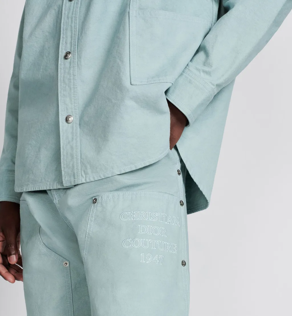 Logo Patch Straight Leg Pants