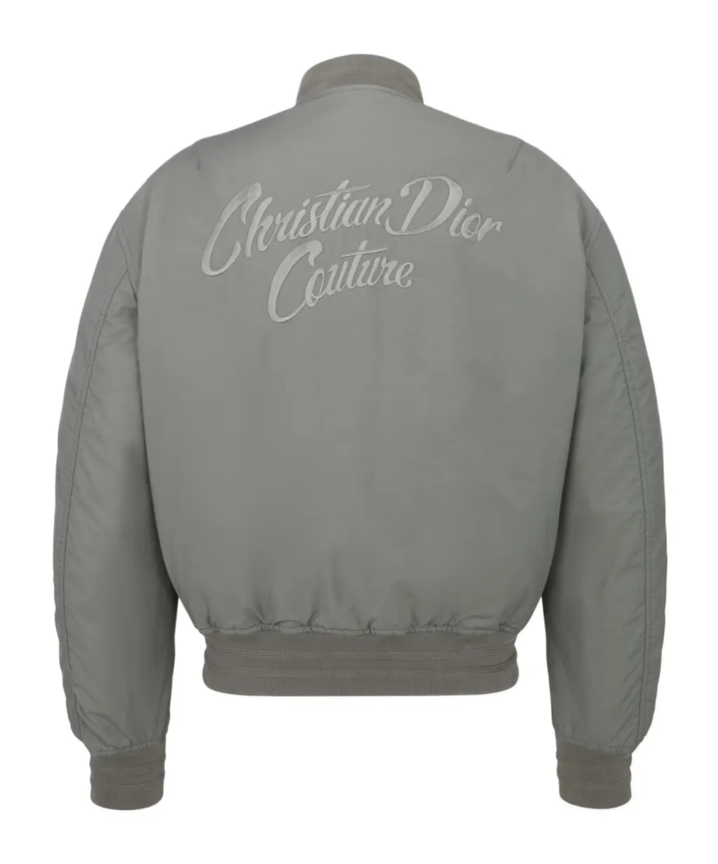 Logo Embroidered Bomber Jacket
