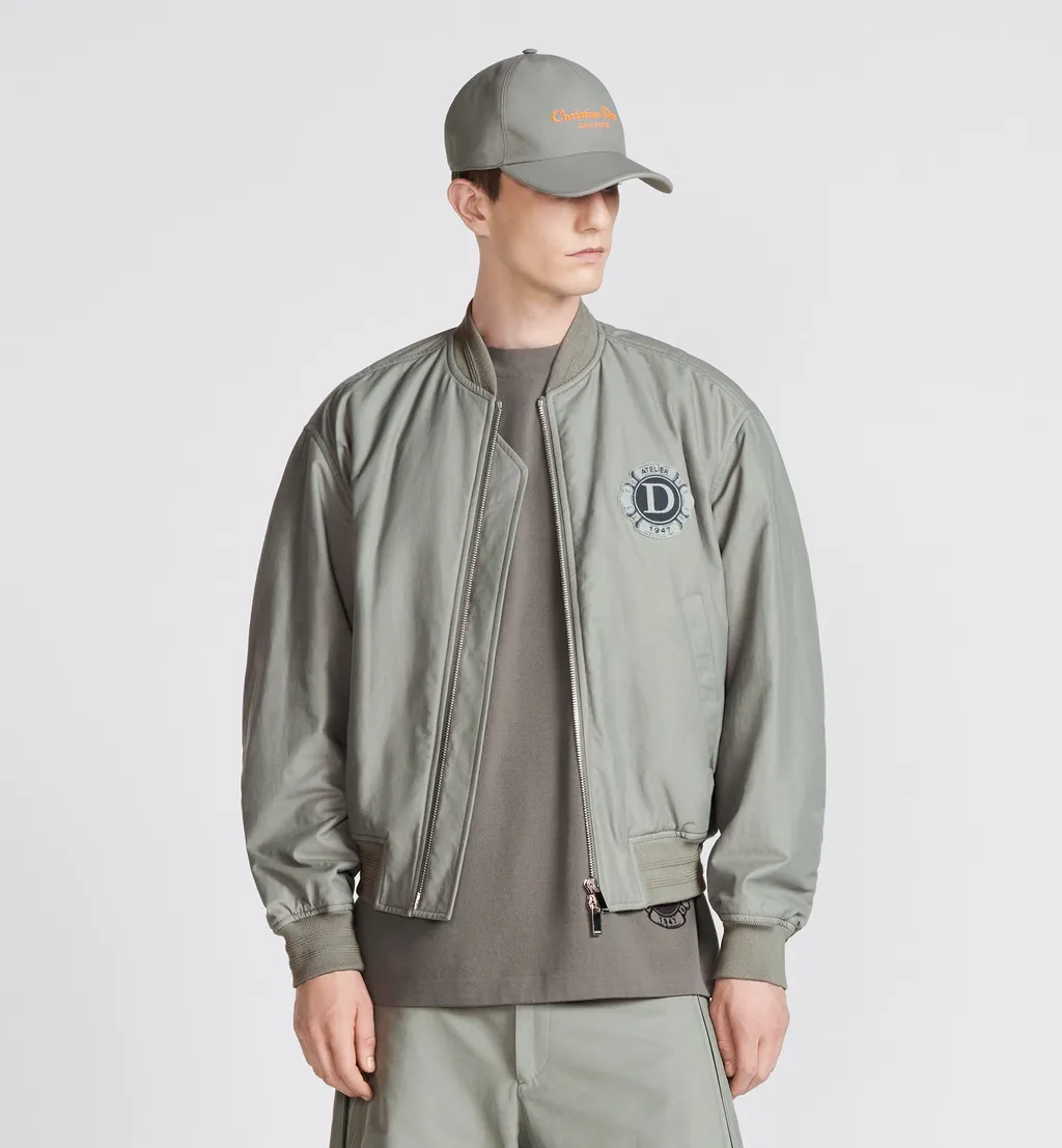 Logo Embroidered Bomber Jacket