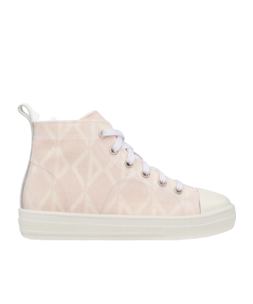 Round Toe High-Top Sneakers