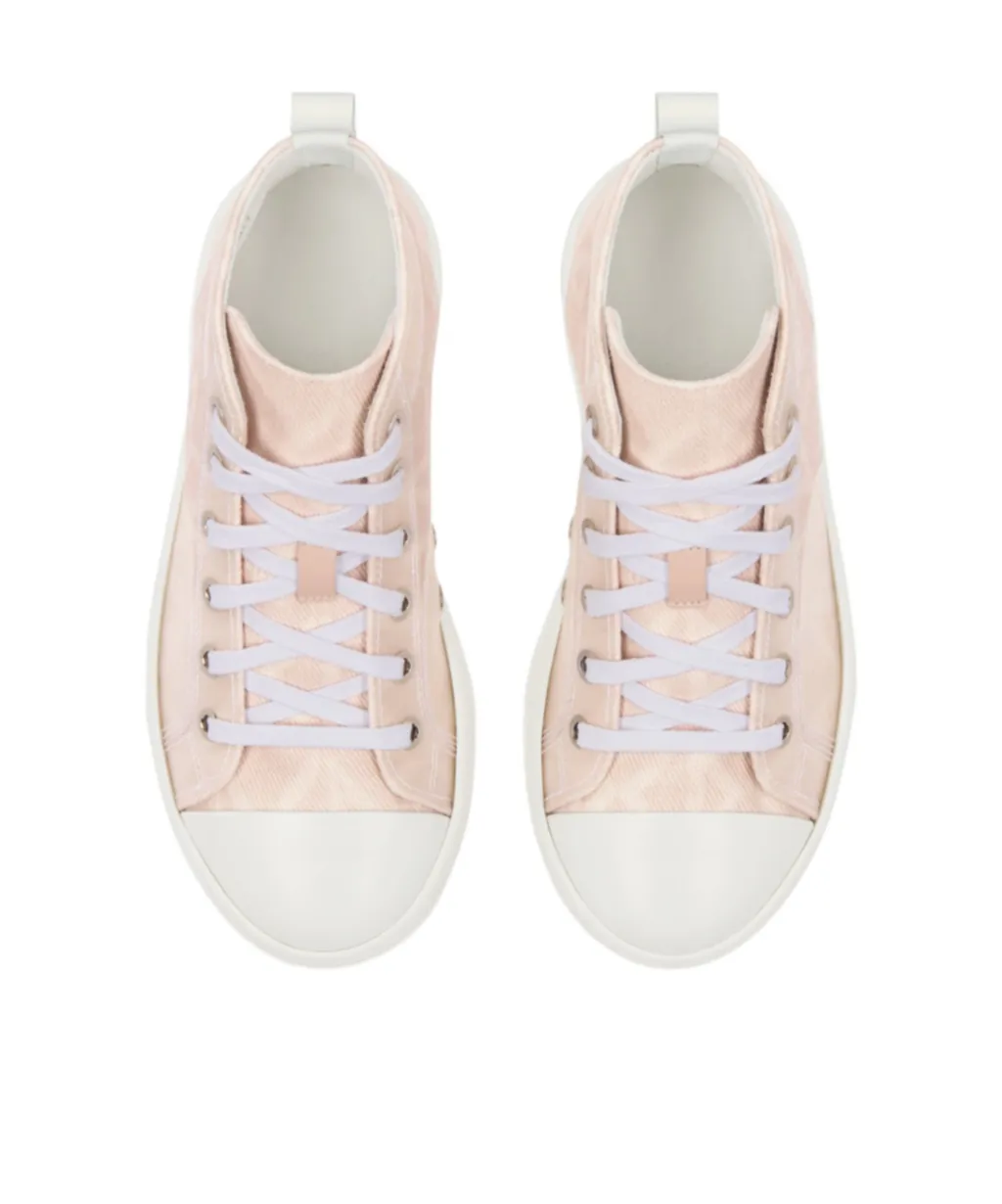 Round Toe High-Top Sneakers