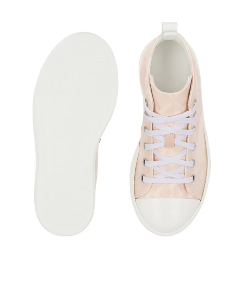 Round Toe High-Top Sneakers