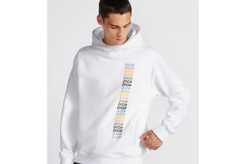 Logo Printed Long-Sleeved Hoodie