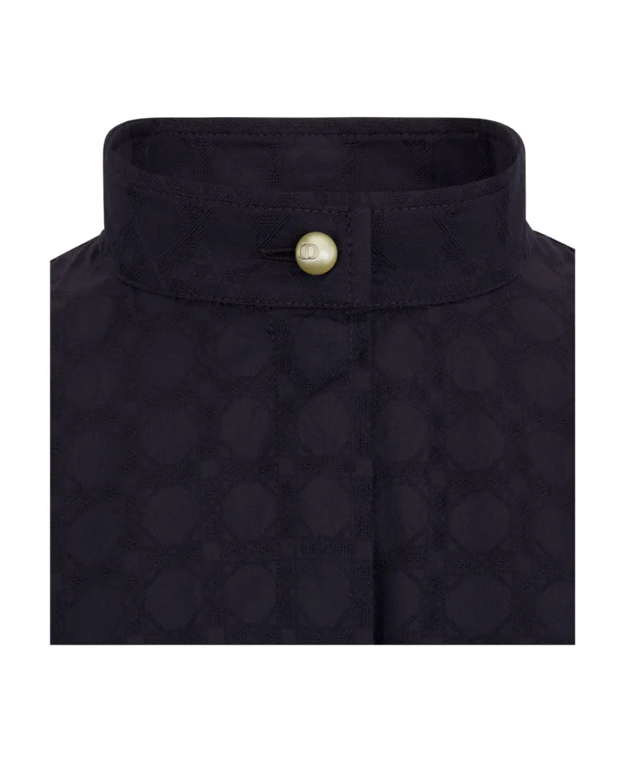 Mid-Length Belted Macrocannage Dress