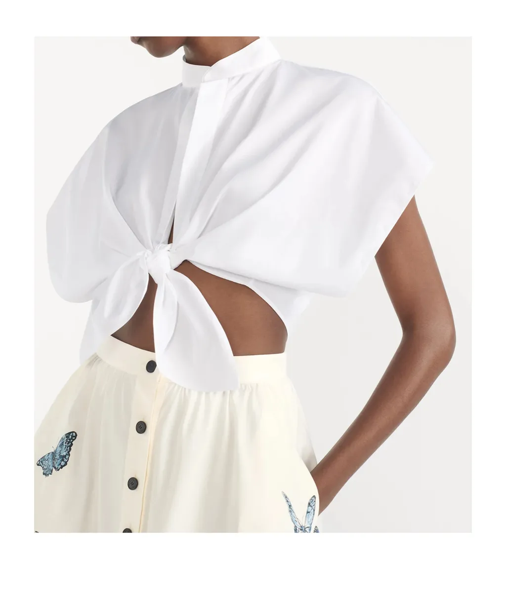 Dioriviera Tied Cropped Blouse