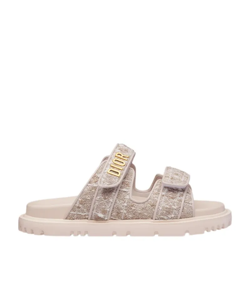 Dioract Logo Plaque Slip-On Sandals