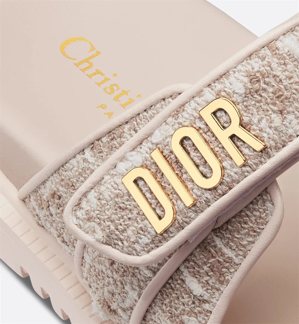 Dioract Logo Plaque Slip-On Sandals