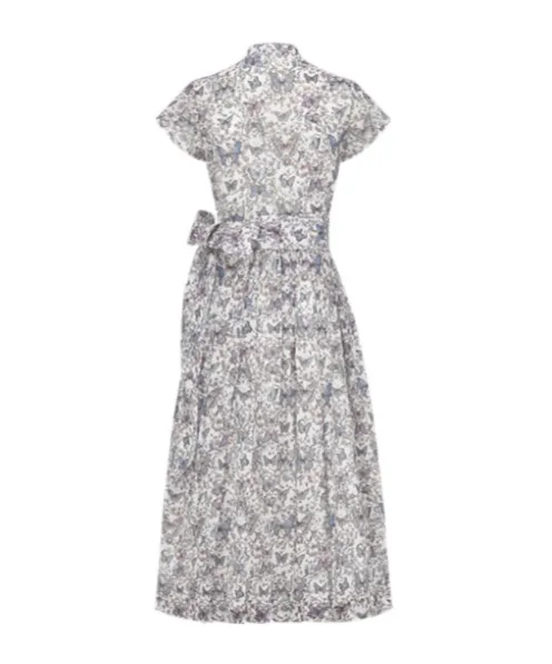 Mid-Length Dress With Tied Belt