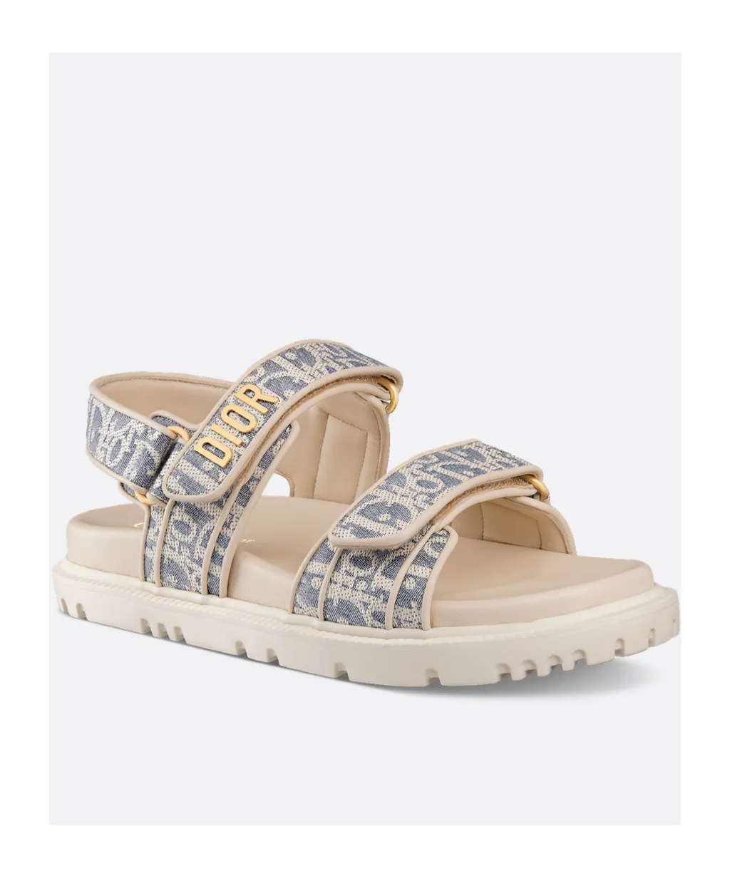 Dioract Logo Plaque Double-Strap Sandals