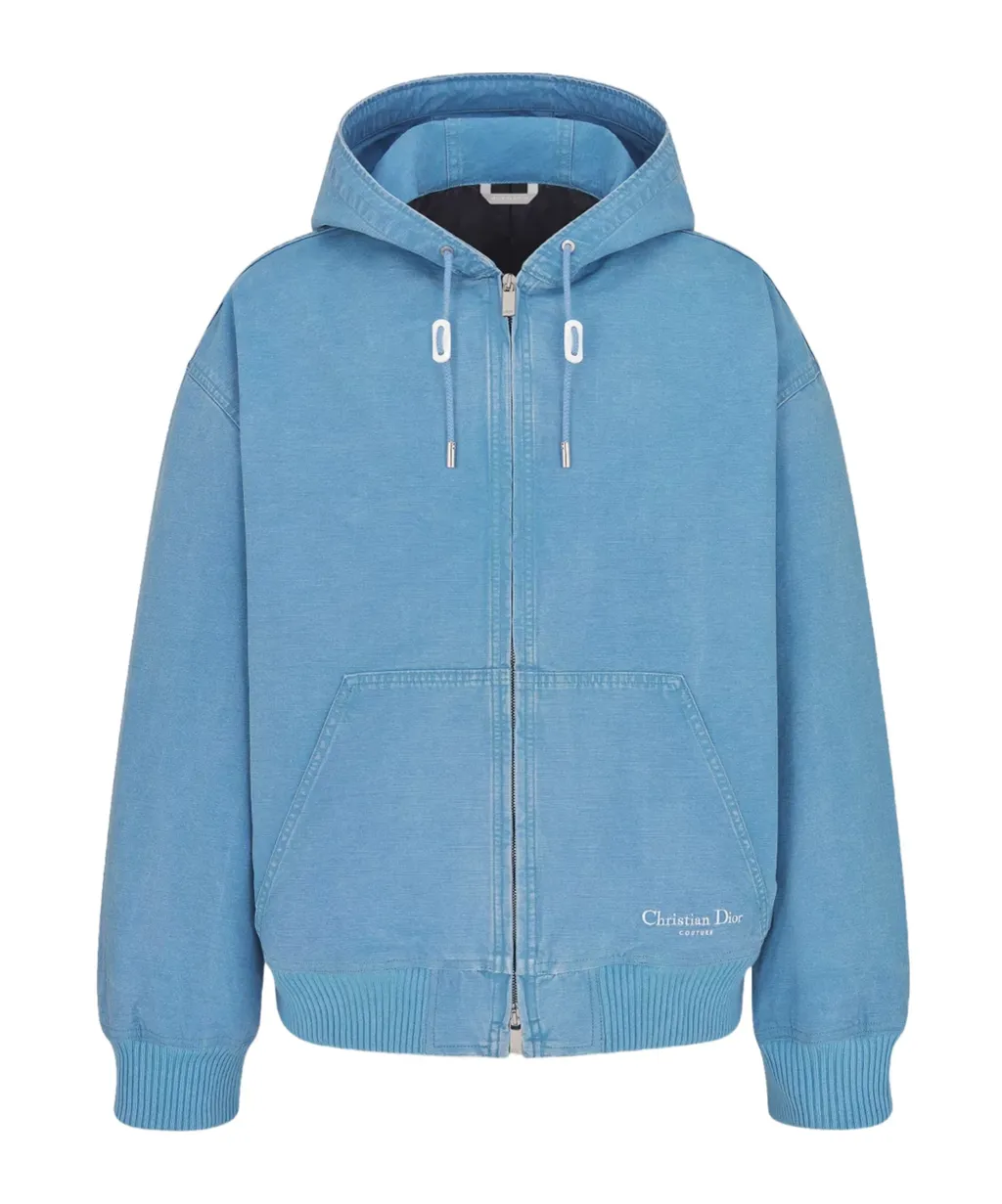Logo Embroidered Zip-Up Jacket