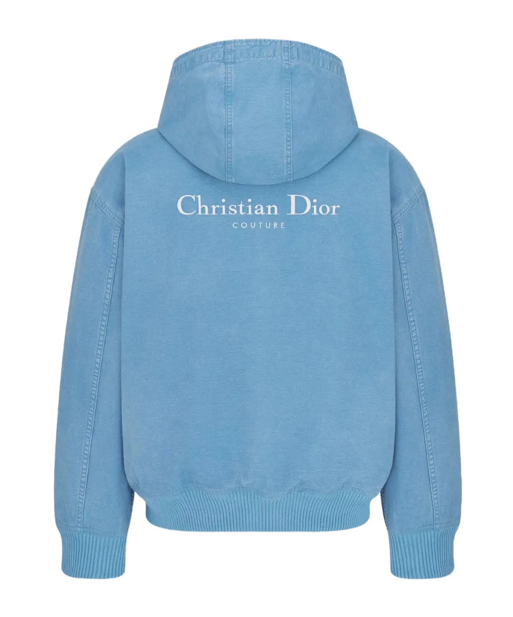 Logo Embroidered Zip-Up Jacket