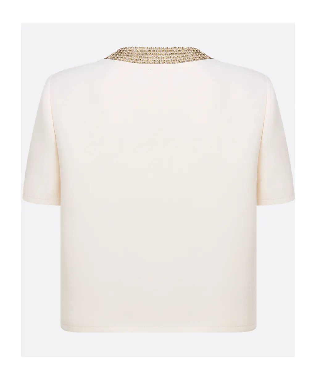 Embroidered Cropped Jacket