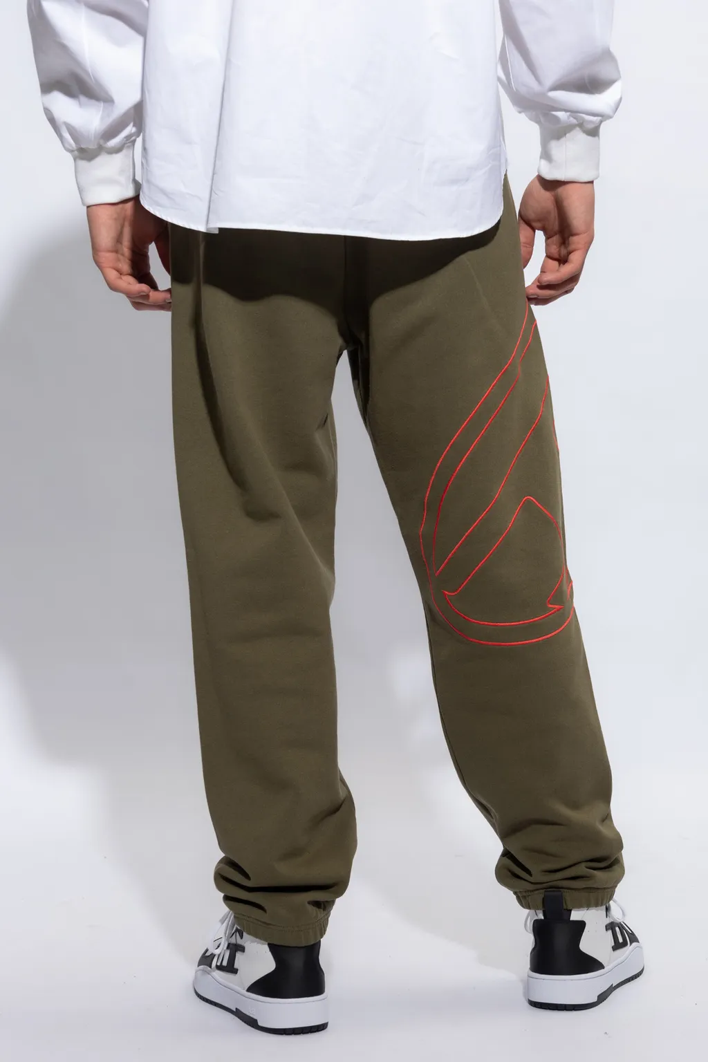 Oval-D Embroidered Elasticated Waist Track Pants