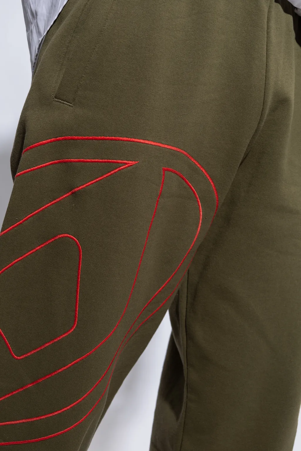 Oval-D Embroidered Elasticated Waist Track Pants
