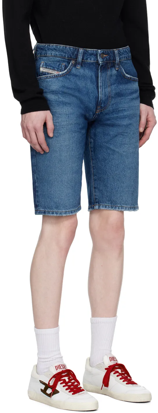 Logo-Patch Slim-Fit Denim Shorts