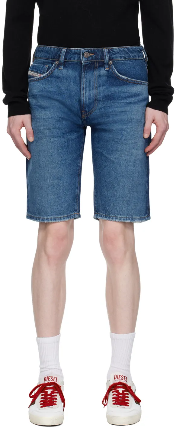 Logo-Patch Slim-Fit Denim Shorts