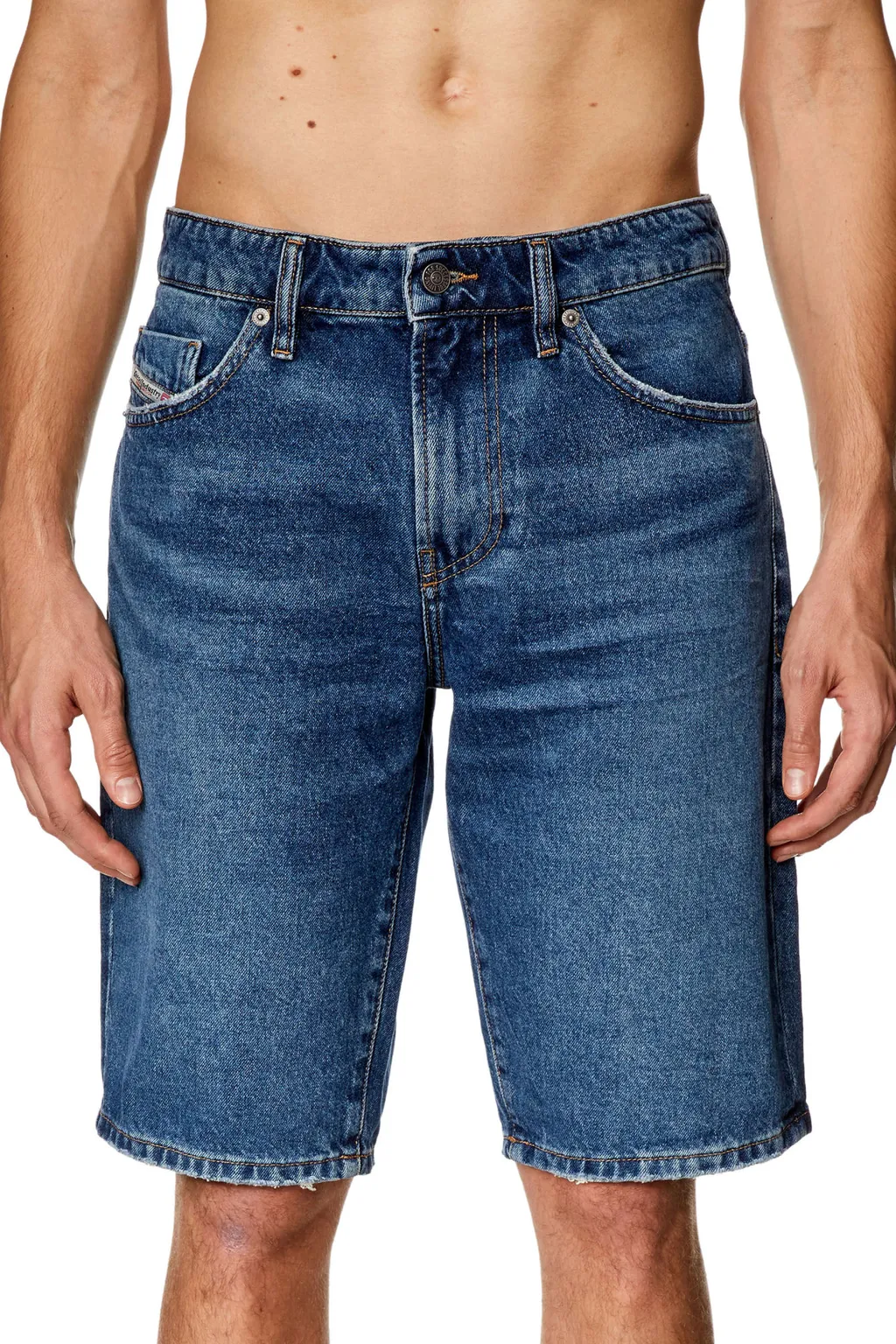Logo-Patch Slim-Fit Denim Shorts