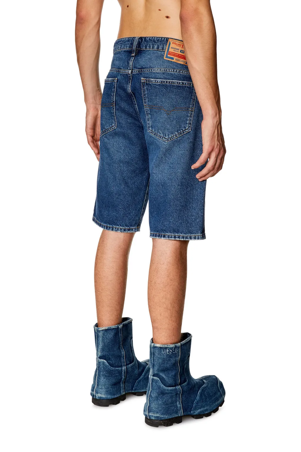 Logo-Patch Slim-Fit Denim Shorts