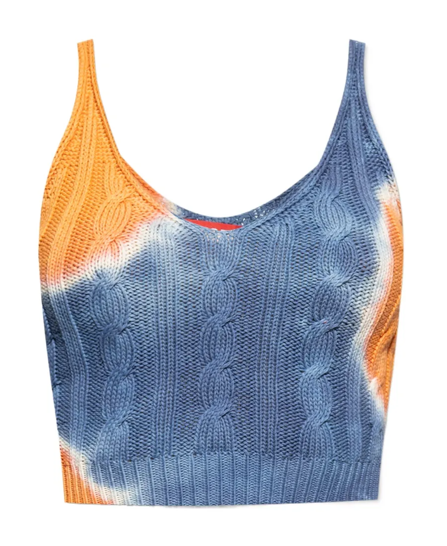 M-Mila Cable-Knit Crop Top