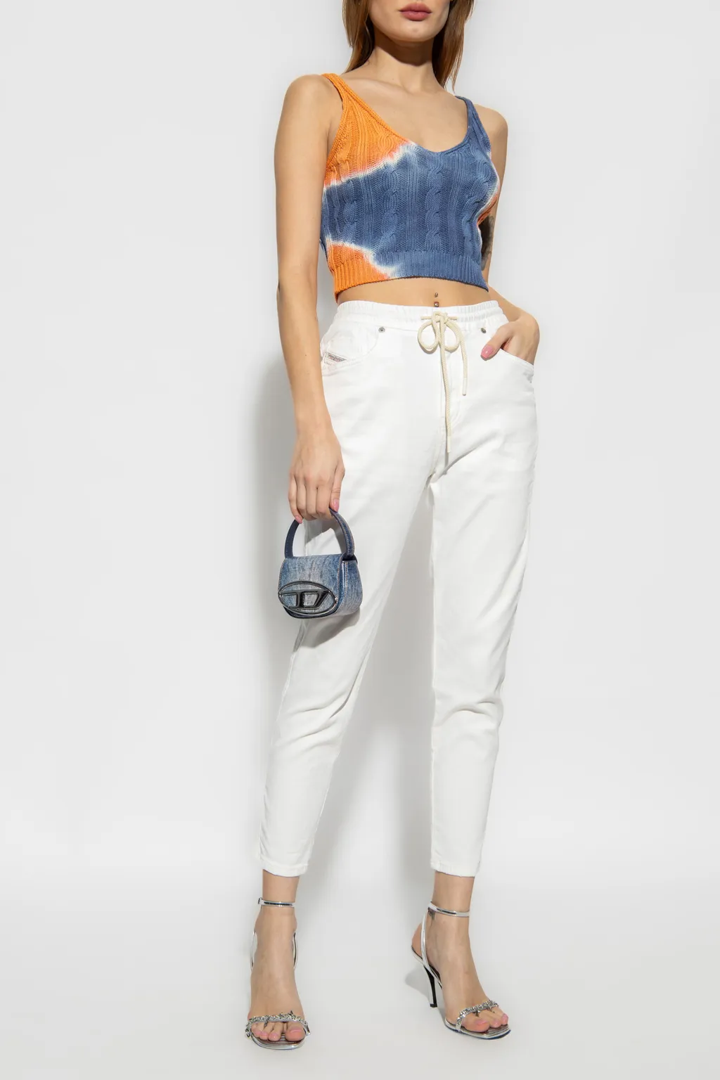 M-Mila Cable-Knit Crop Top