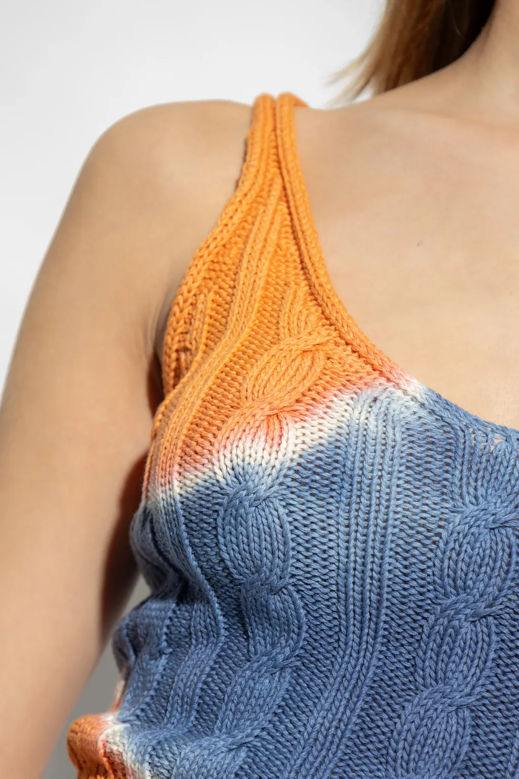 M-Mila Cable-Knit Crop Top