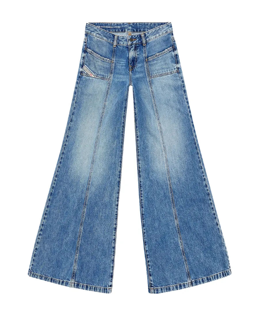 D-Akii Flared Panelled Jeans