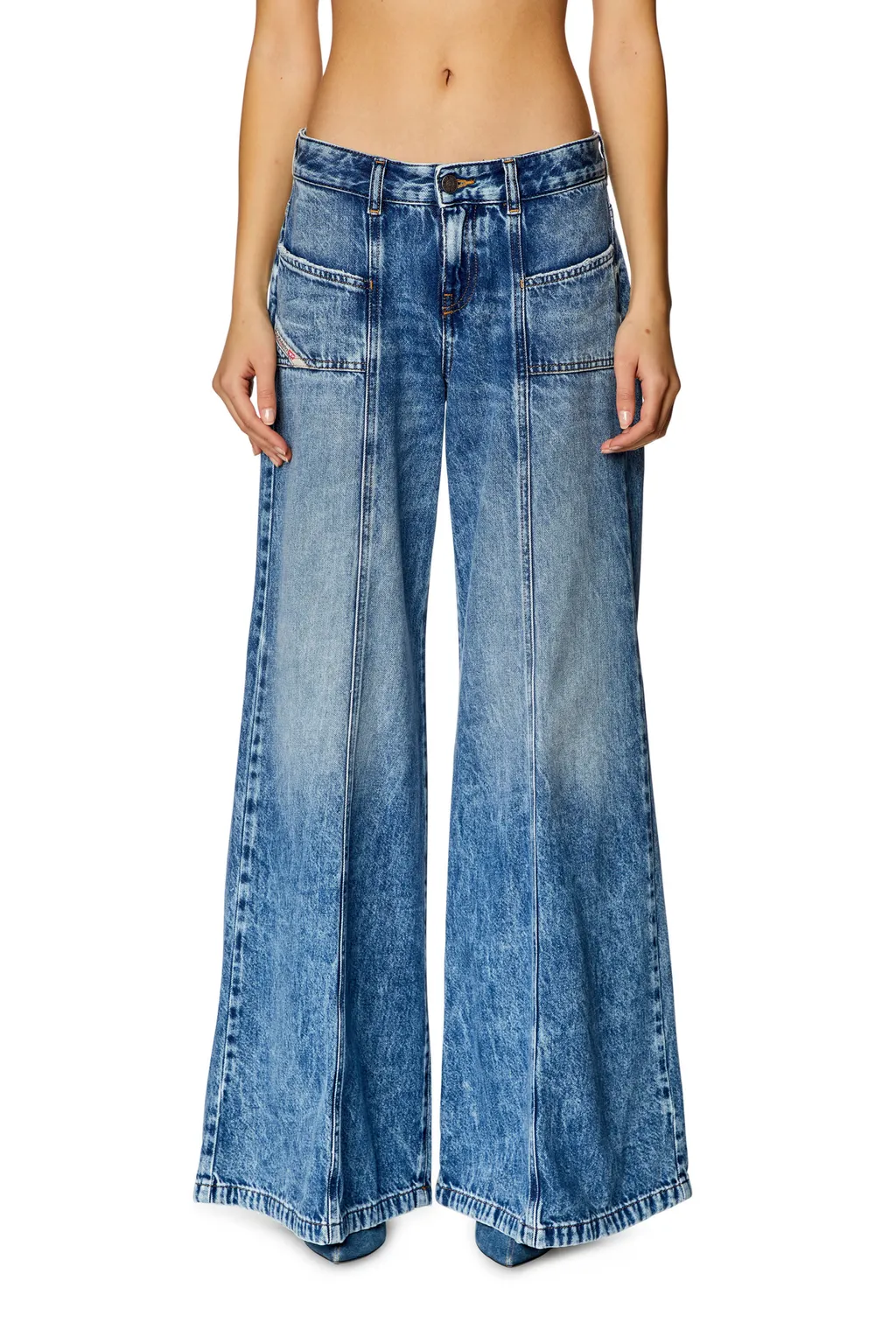 D-Akii Flared Panelled Jeans