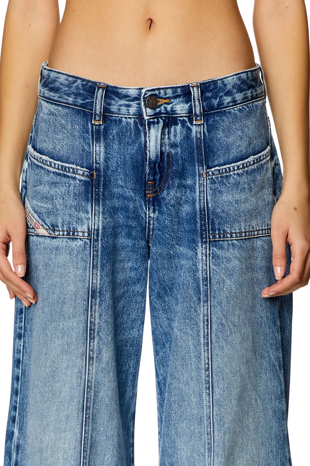 D-Akii Flared Panelled Jeans