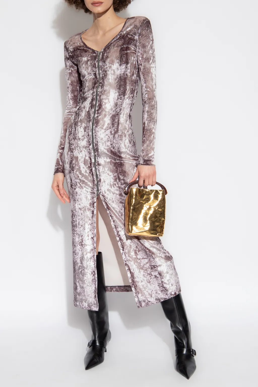 D Martel V-Neck Midi Dress