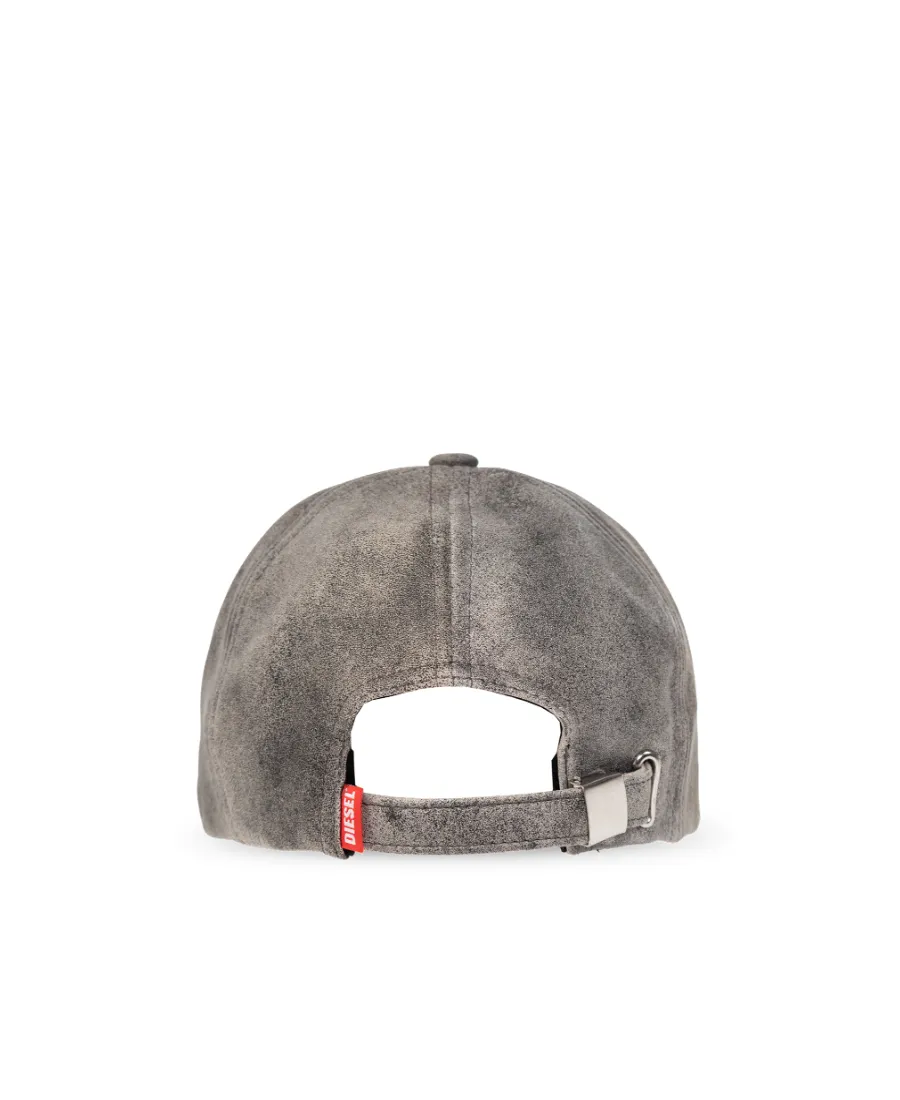 C-Olav Logo-Patch Leather Cap