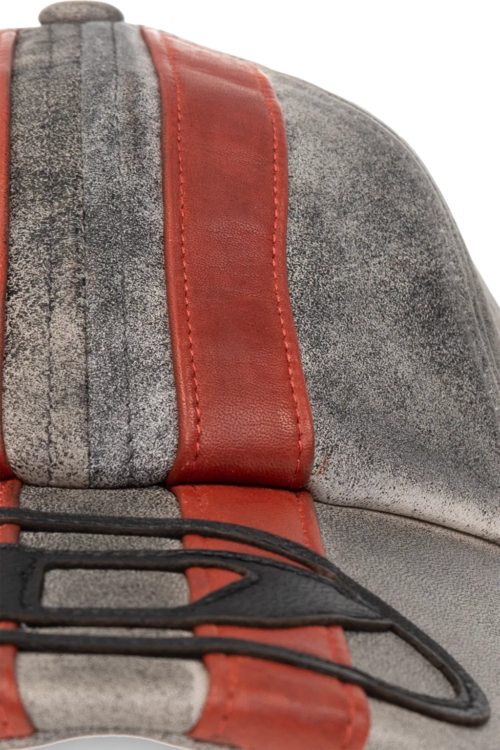C-Olav Logo-Patch Leather Cap
