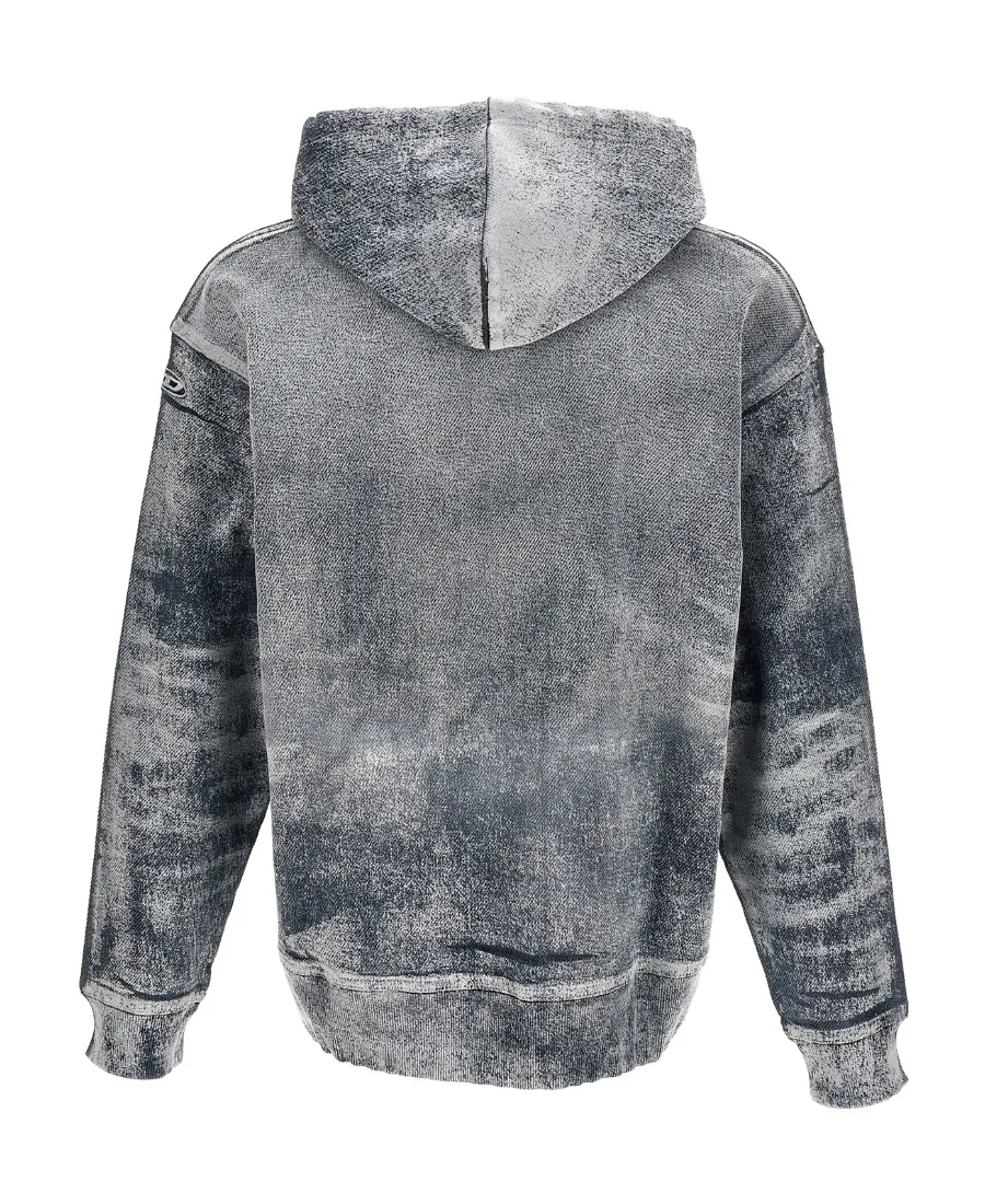 Logo Embroidered Tie-Dye Effect Hoodie