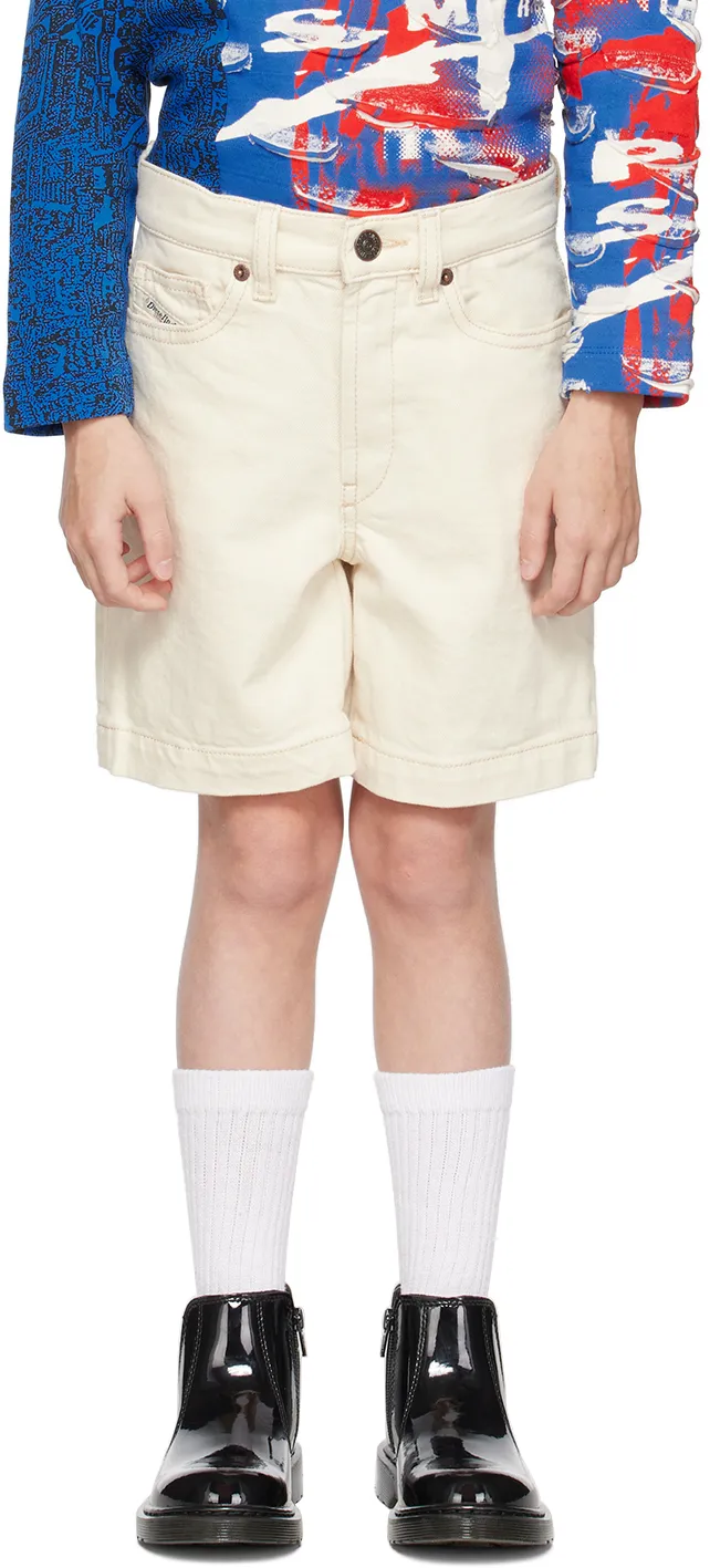 D-Macs-Sh Logo-Patch Denim Shorts