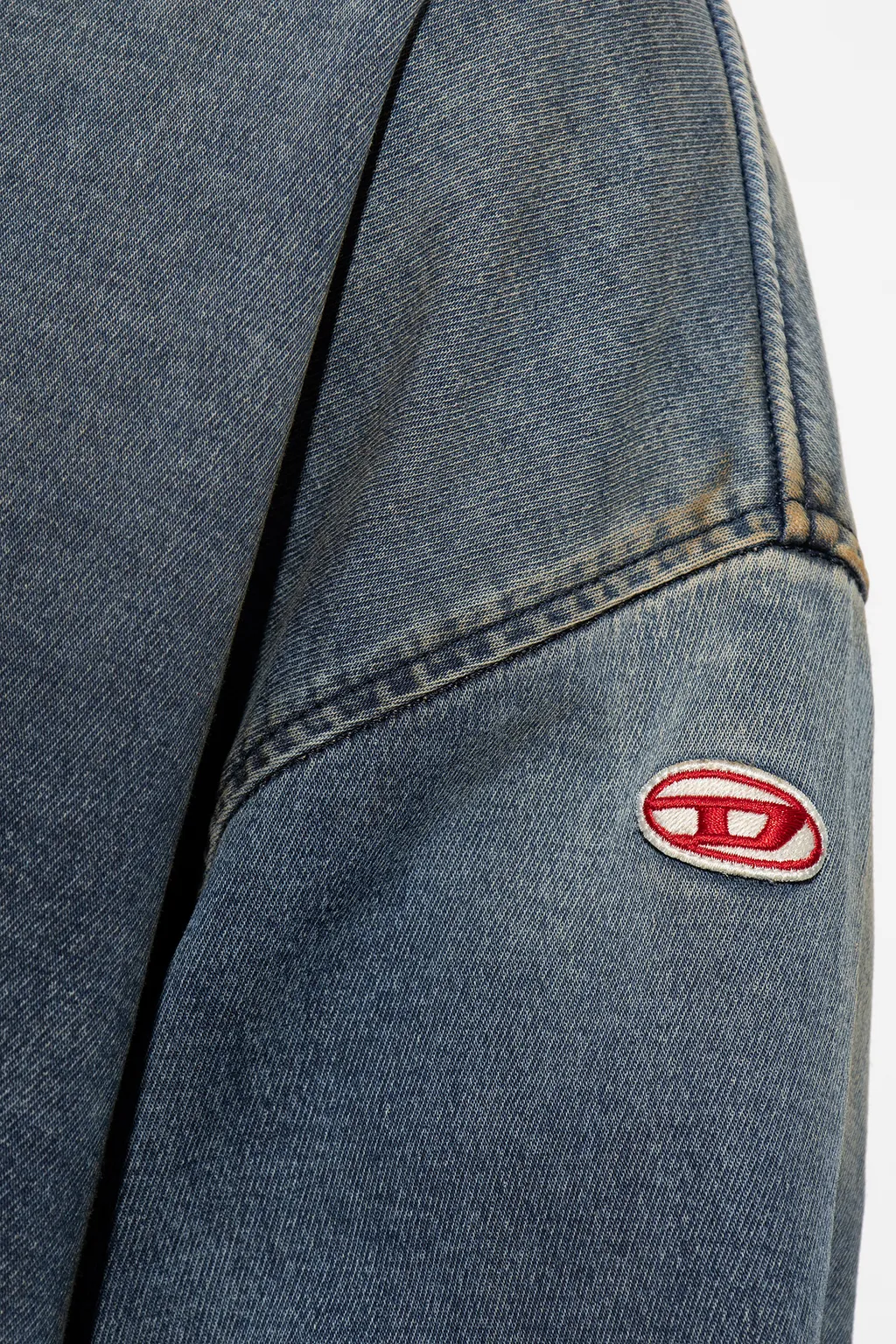 D-Krib-Ne Logo-Patch Denim Sweatshirt