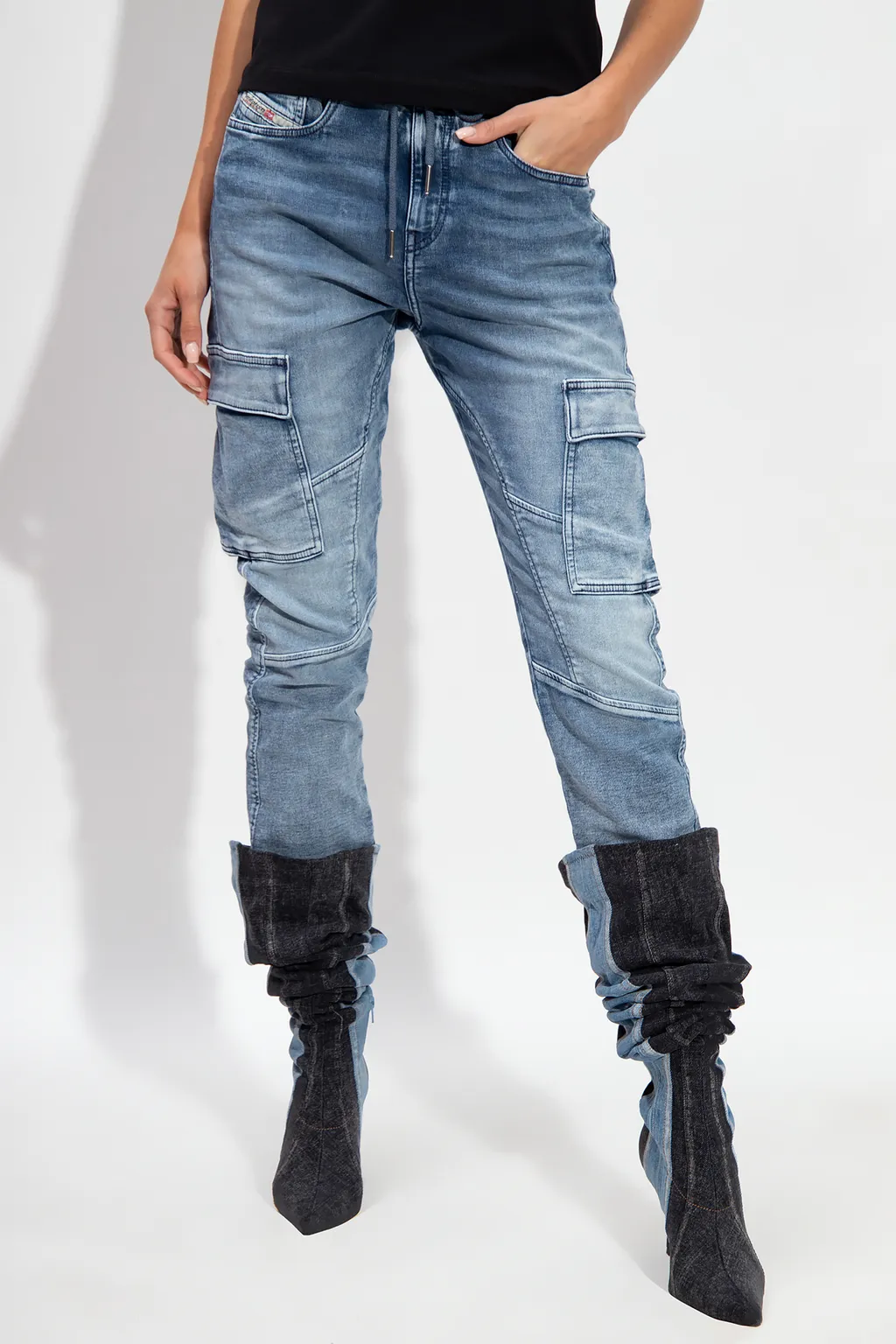 D-Ursy Drawstring Tapered Jeans