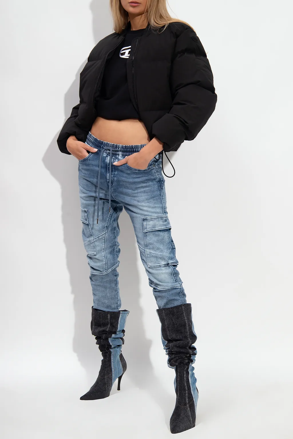 D-Ursy Drawstring Tapered Jeans