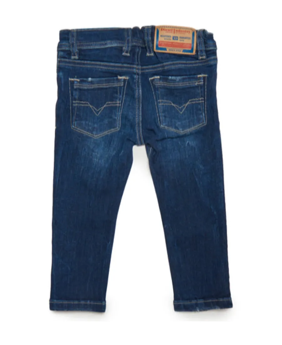 D-Slinkie Straight-Leg Distressed Jeans